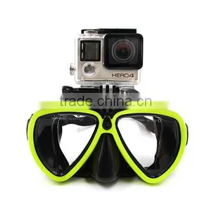 Silicone Diving Glass Mask With Detachable Screw Mount Diving Mask for Sports Camera Go Pro Hero3/3+/4 thumbnail-1