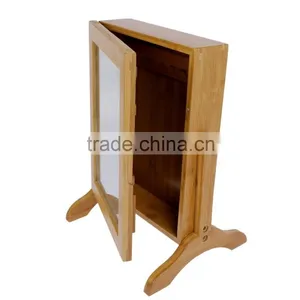 Bamboo Jewelry Box With Mirror,mini Jewelry Cabinet thumbnail-1