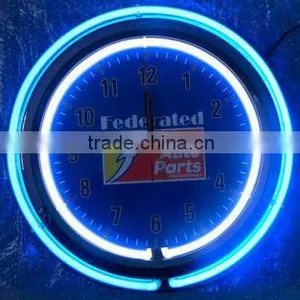 Plastic Frame Neon Wall Clockfactory thumbnail-1