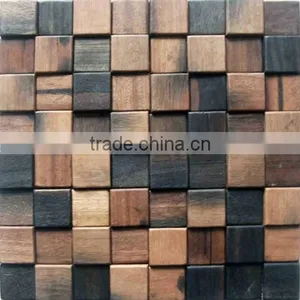 HMK14 European Style Wood Mosaic Artwork Wall Tile thumbnail-1