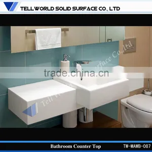 Corian Vanity Tos, White Solid Surface Counter, Corian Bathroom Countertops thumbnail-4