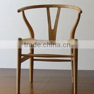 Antique Y-Shape Restaurant Furniture Solid Wood Arm Chair thumbnail-1