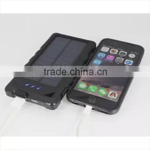 8000mAh Solar Charger External Backup Power Pack Waterproof Dustproof Solar Power Bank for Smartphones Ipad Tablet Pc thumbnail-1
