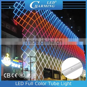 2016 RGB Dmx Wall Surface Lighting Outdoor Building Facade Lights Transparent PC Crust 0.5Meter/1Meter a Piece Tube Led Light thumbnail-1