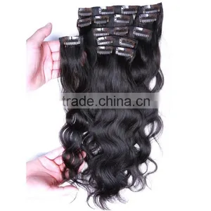 Wholesale Brazilian Hair Clip in Hair Extension Natural Hair Extensions thumbnail-2