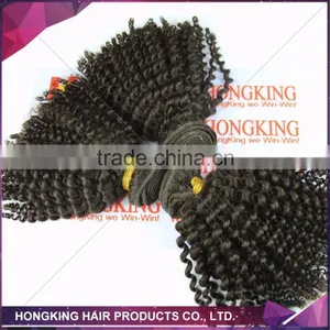 Malaysian Afro Kinky Curl Sew in Hair Weave Jerry Curl Baby Curl Braids Human Hair for Braiding thumbnail-4