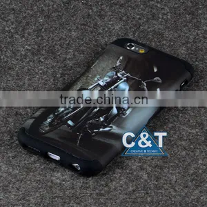 C&T 2in1 Hybrid High Impact Hard Motorcycle Pattern + Black Silicone Case Cover for Apple IPhone 6 thumbnail-5