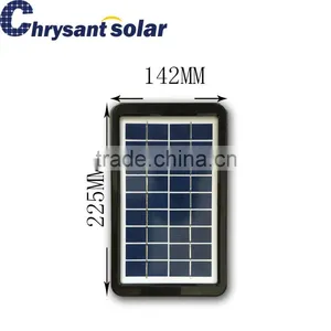 3W 9V Polycrystalline Solar Panel With Black Plastic Frame thumbnail-1