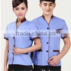 Cleaning Service Hotels Overalls Short-sleeved Summer Clothing Cleaning Staff Cleaning Rooms Restaurant Uniforms 100% Polyester thumbnail-1