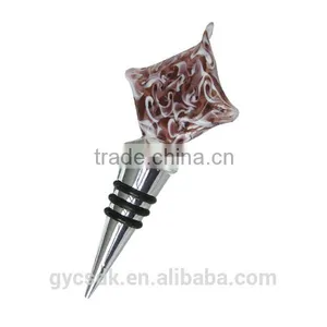 Novelty Rhombus Colorful Murano Glass Wine Accessory Wine Stopper thumbnail-3