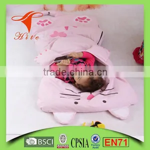 Pink Cat Sleeping Bag/ Cartoon Baby Sleeping Bag / Indoor &outdoor Sleeping Bag for Kids thumbnail-3