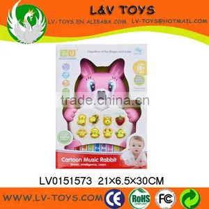 LV0151573 B/O With IC Light Music Music Sound Electronic Organ Toy Englsih Spanish Pink thumbnail-1