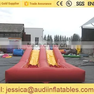 Inflatable Twin Lane Water Slide on Land for Sale thumbnail-3