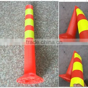 Orange Flexible Plastic Warning Post for Traffic thumbnail-3