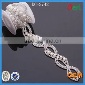 New Design Popular Shining Rhinestone Chain Trimming for Garment Decoration thumbnail-1