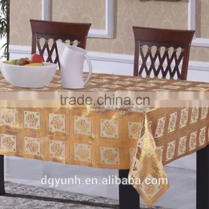 Amazing Pretty Hoted Sales Embossed Dobby Printing Pvc Tablecloth With Straight Edge thumbnail-6