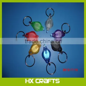 Led Mini Micro Black Keychain Key Ring Super Flash Bright Flashlight White Light thumbnail-4