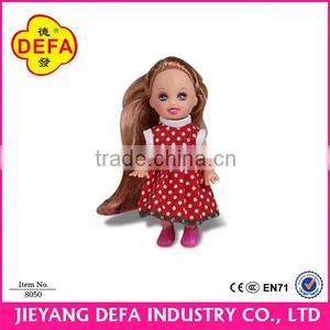 Happy Family Beautiful Jointed Girl Dolls 4 Inch and 11.5 Inch Small Plastic Toy Figures Custom Dolls House Furniture thumbnail-3