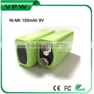 Rechargeable 150mAh 9V TV Remote Control Ni-Mh Battery thumbnail-1