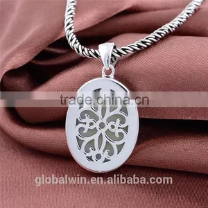 2015 Fine Fashion Women Pendant Gold And Silver Plated Crystal Interlocking Heart Pendant thumbnail-6