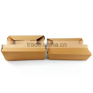 Wholesales Recycled Kraft Paper Meal Food Grade Safe Paper Box thumbnail-1