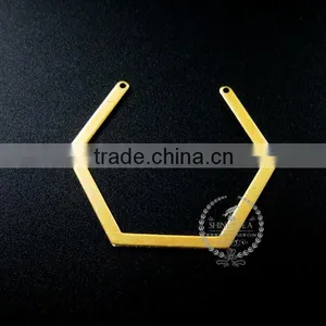 40*34mm Raw Brass Simple Pendant Charm DIY Earrings Chandelier Jewelry Findings 1800161 thumbnail-1