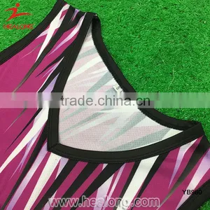 Healong Factory Sublimation Cheap Netball Jersey Skirts Dresses Uniforms thumbnail-3