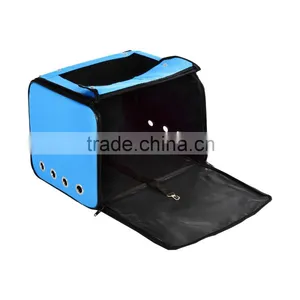 Pawhut Light Blue Collapsible Folding Soft Portable Pet Crate Carrier thumbnail-4