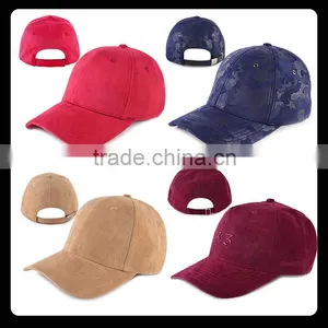 6 Panel Suede Plain Dad Hat thumbnail-3