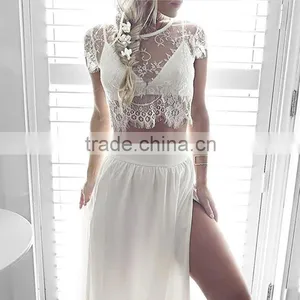 Bonvatt Short Sleeve High Neckline Latest Lace Dresses Fashion Dresses thumbnail-1