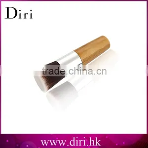 OEM Shiny Wooden Handle Straight Synthetic Hair Foundation Brush thumbnail-1