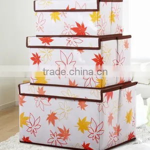 Eco-Friendly Foldable Clothes Sundries Storage Case Container Box With Lids thumbnail-2