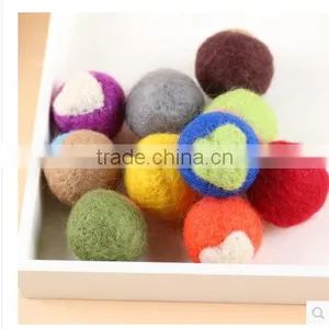 Handmade Colored 100% Wool Felt Balls With Different Diameter thumbnail-1