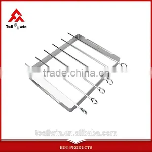 Amazon Hot Selling Stainless Steel Bbq Grilling Skewer With Rack thumbnail-1