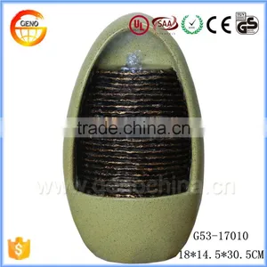 Trade Assurance Egg Shape Resin Crafts Water Fountain With LED Light thumbnail-1