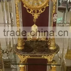 Elegant Gold Gilt Crystal and Brass Mantel Clock,/Shelf Clock, Decorative Clock Table Clock/Desk Clock thumbnail-2