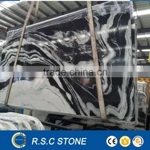 Polished Panda White Marble Slabs thumbnail-1