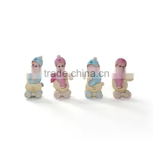 Baby Gift Pink and Blue Polyresin Baby Figurines thumbnail-6