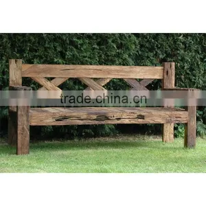 Rustic Wooden Bench thumbnail-2