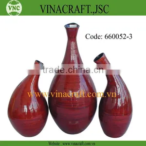 Spun Bamboo Vase Made in Vietnam thumbnail-1