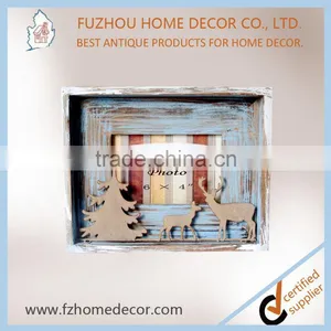 Antique Wooden Photo Frame for Holiday Gift and Christmas Present thumbnail-1