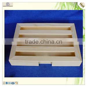 Simple Elegant Large Cuboid Plate Lid Plain Pine Wooden Box thumbnail-1
