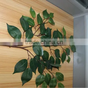 Lifelike Evergreen Plastic Artificial Ficus Leaves,fake Banyan Leaves thumbnail-1