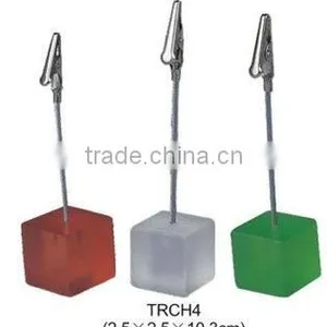 Table Place Cube Wire Card Picture Memo Photo Clip Holders thumbnail-1