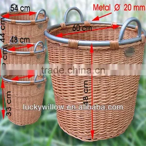 Wholesale Willow Large Mental Handle Basket thumbnail-1