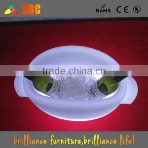 Newest Design Plastic Ice Table Cooler Rechargeable Led Ice Bucket thumbnail-4