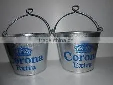 Small Capacity Metal Flower Pot/Basket/Gardening Decoration Natural Color thumbnail-1