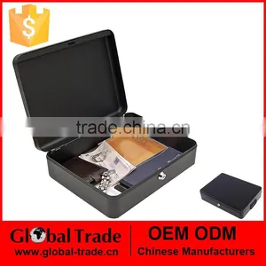 12" A4 Security Cash Document Storage Safety Deposit Secure Lock Key Safe Box Metal 462754 thumbnail-1