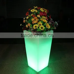 16 Colors Changing Remote Control Led Light Plastic Flower Pots, Led Ice Bucket thumbnail-1