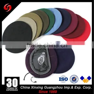 Custom Design 65-80 Grams 100% Wool Military Beret for Sale thumbnail-1